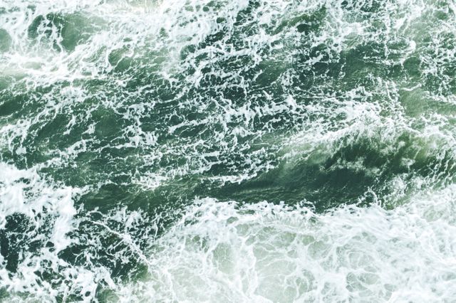 Churning Ocean Waves Captured from Above - Download Free Stock Photos Pikwizard.com