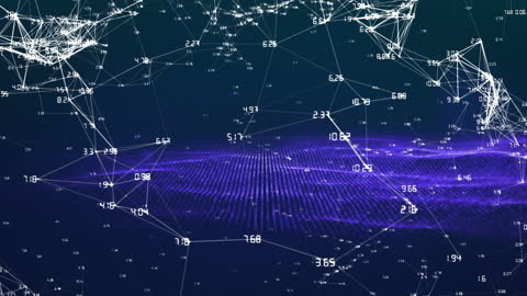 Digital Network and Data Connections in Virtual Space