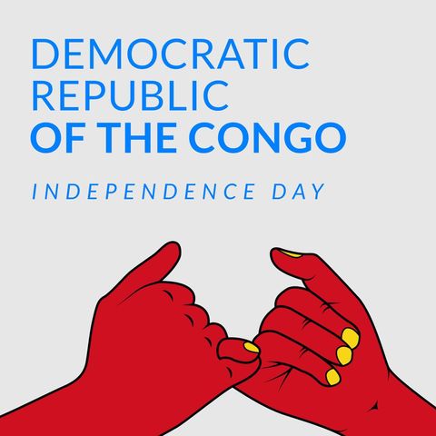 pinky promise with drc independence day celebration design - Download Free Stock Templates Pikwizard.com