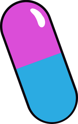 transparent flat capsule icon with glossy magenta cyan design - Download Free Stock Videos Pikwizard.com