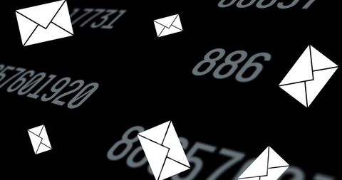digital communication concept with email icons and numbers - Download Free Stock Images Pikwizard.com