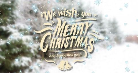 Festive Christmas Message in Snowy Countryside - Download Free Stock Images Pikwizard.com