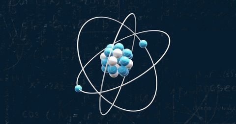 Abstract Atom Model with Scientific Equations Background - Download Free Stock Images Pikwizard.com