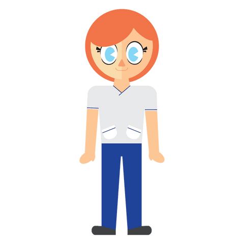 Cartoon Redhead Girl Icon on Transparent Background - Download Free Stock Videos Pikwizard.com