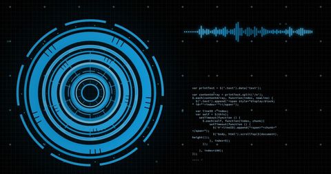 Futuristic Data Interface with Code Display - Download Free Stock Images Pikwizard.com