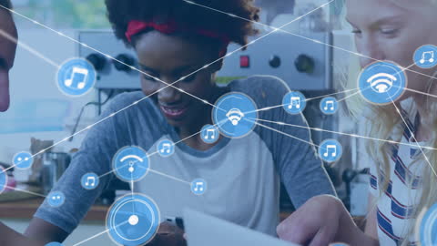 Network Concepts Overlay on Diverse Team Collaboration