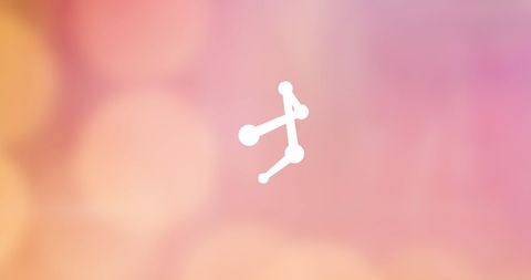 3D Scientific Structure on Pink Abstract Background