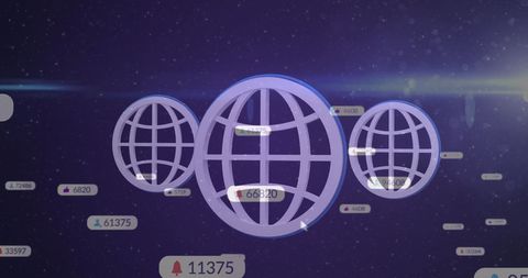 Social media activity over abstract global network