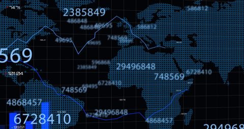 Global Digital Analytics Data Flow on World Map Background - Download Free Stock Images Pikwizard.com