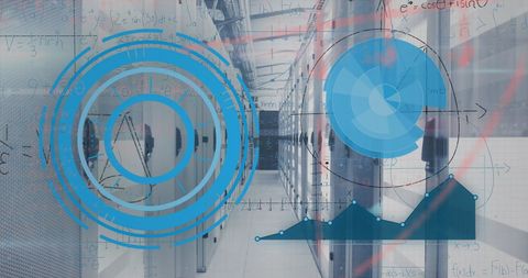 data analytics and computational analysis in server room technology - Download Free Stock Images Pikwizard.com