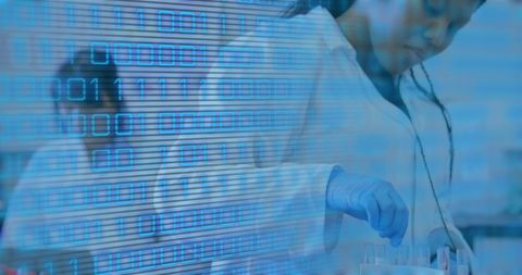 Digital Science and Medicine with Data Analysis Overlay - Download Free Stock Images Pikwizard.com