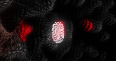 Futuristic Digital Fingerprint on Textured Dark Background - Download Free Stock Images Pikwizard.com