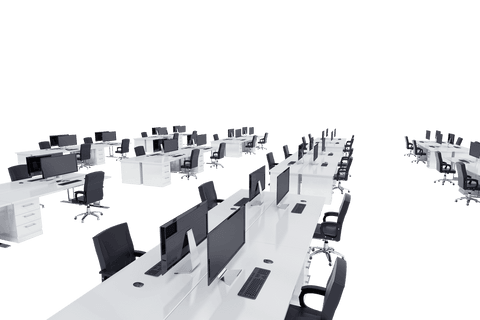 Transparent Office Desks with Computers - Download Free Stock Videos Pikwizard.com