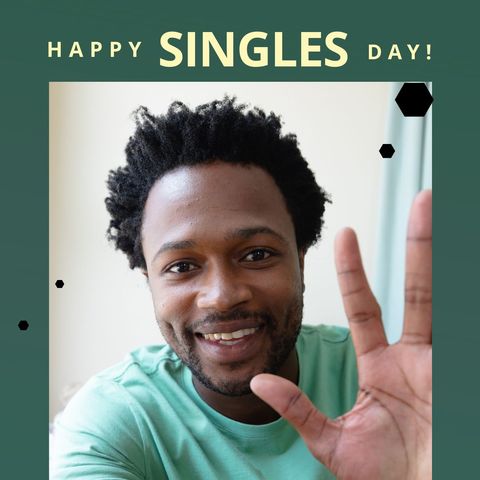 happy singles day portrait celebratory expression and greeting - Download Free Stock Templates Pikwizard.com