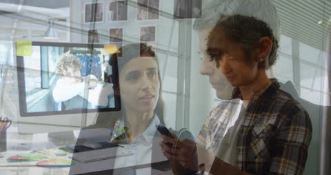 Collage of Diverse Business Professionals and Technology