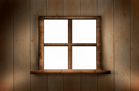 Wooden Window Frame on Transparent Background Illustration - Download Free Stock Videos Pikwizard.com