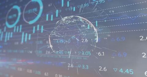 Digital Global Financial Data Flow with Network Connections - Download Free Stock Images Pikwizard.com