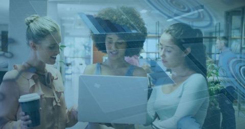 Empowered Women Collaborating on Creative Workspace Project