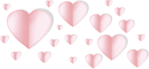 Transparent Pink Heart Icons in Various Sizes Scattered Pattern - Download Free Stock Videos Pikwizard.com