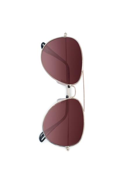 Pair of brown sunglasses isolated on white background