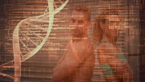 DNA Technology and Fitness Connection Concept