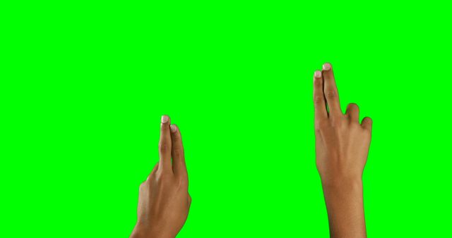 Green Screen Background with Human Hands Making Gestures - Download Free Stock Images Pikwizard.com