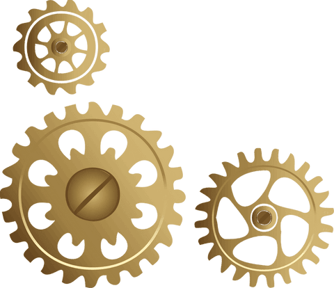 3D Render of Individual Brass Gears on Transparent Background - Download Free Stock Videos Pikwizard.com