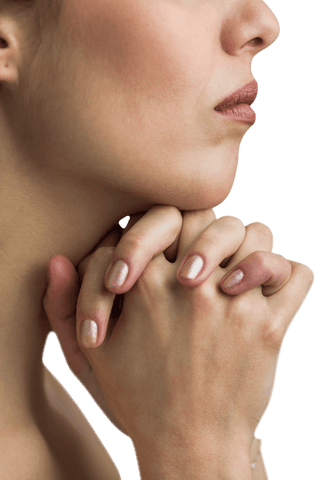 Transparent Focused Woman in Prayer Close-Up