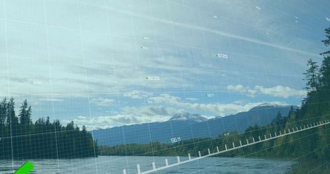 River Valley Topography with Advanced Grid Overlay