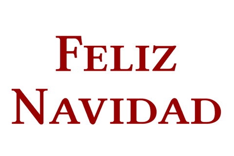 Feliz navidad text with transparent background for holiday decoration
