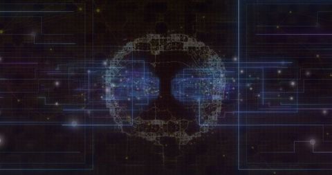 Futuristic Digital Brain with Data Networks Represents AI and Technology - Download Free Stock Images Pikwizard.com