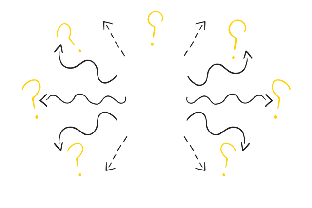 Curly Arrows and Question Marks Illustration on Transparent Background - Download Free Stock Videos Pikwizard.com