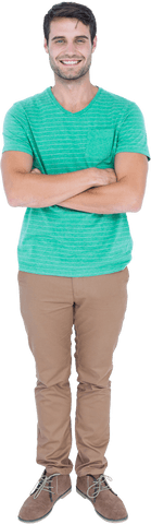 full length portrait handsome man standing arms crossed transparent - Download Free Stock Videos Pikwizard.com