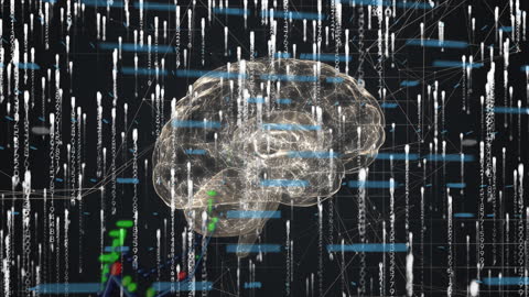 Visually Striking Digital Brain with Dynamic Data Overlay