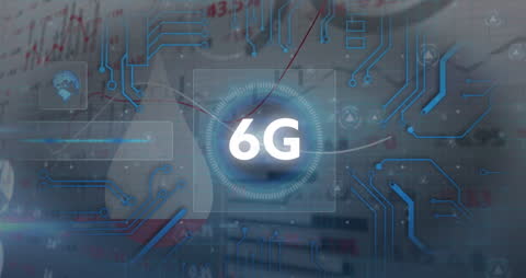6G Technology Futuristic Digital Network Animation