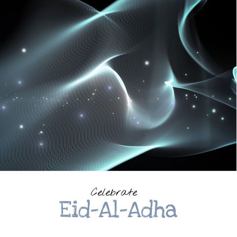 abstract lights with celebrate eid-al-adha text for islamic festival - Download Free Stock Templates Pikwizard.com