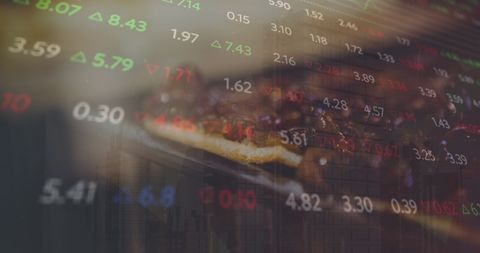 Evolving financial trends over fresh baked pastry