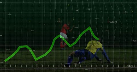 Soccer Competition with Digital Analytics Overlay Merging Sports and Data