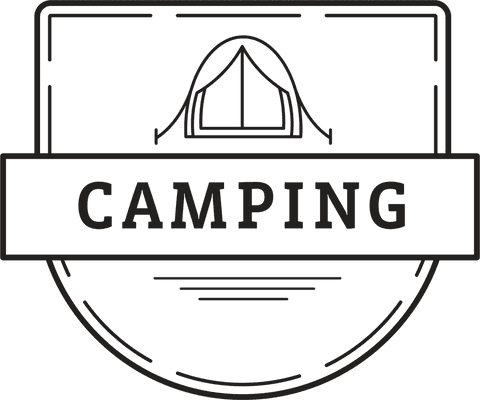 Camping Badge with Tent Icon on Transparent Background - Download Free Stock Videos Pikwizard.com
