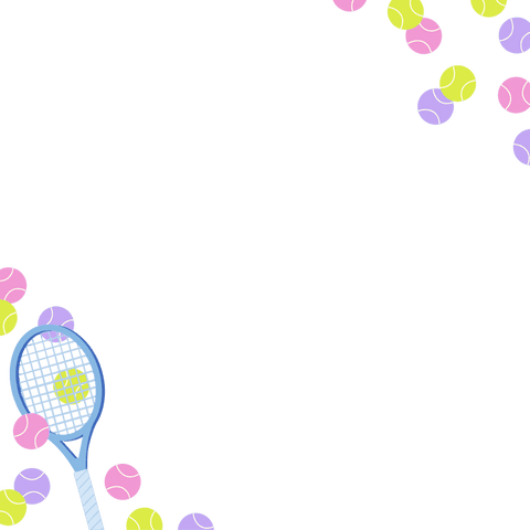minimalist tennis racket with pastel balls border on transparent canvas - Download Free Stock Videos Pikwizard.com