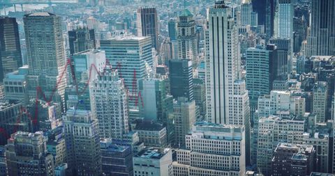 City Skyline with Financial Data Overlay Concept - Download Free Stock Images Pikwizard.com