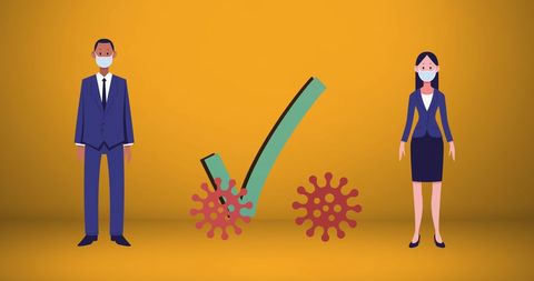 Social Distancing and COVID Precautions Icons in Pandemic Concept - Download Free Stock Images Pikwizard.com