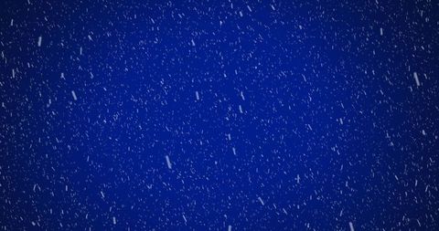 Serene Snowfall on Deep Blue Night Background