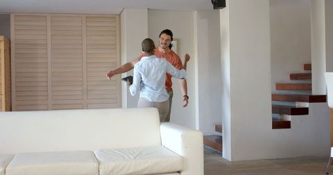 Warm embrace in modern home