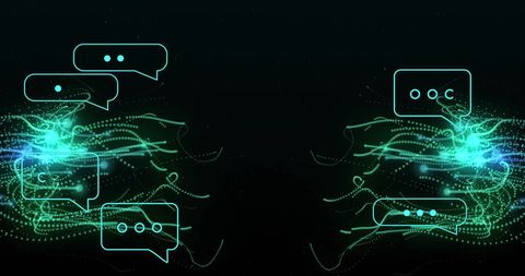 Abstract AI Chat Interface and Data Processing Graphic - Download Free Stock Images Pikwizard.com