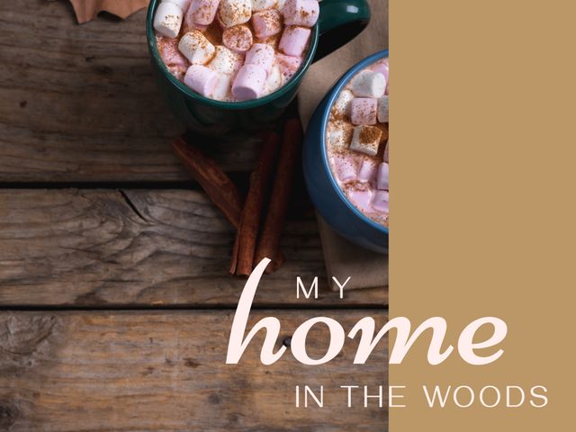 Perfect for promoting fall and winter comfort concepts. Ideal for use in advertisements, blog posts, or social media campaigns focused on cozy home environments, seasonal beverages, or rustic lifestyle promotions. Emphasizes comfort and warmth in a homey, rustic setting.