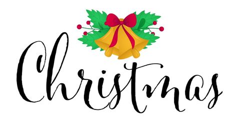 Festive Christmas Text With Golden Bells Decor - Download Free Stock Images Pikwizard.com