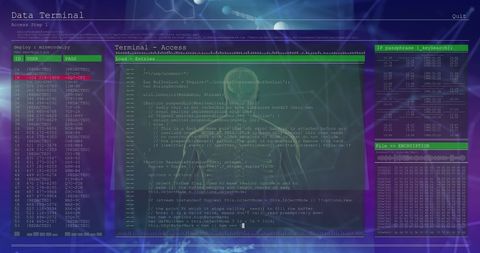 Futuristic Scientific Data Interface with Complex Code and Graphics - Download Free Stock Images Pikwizard.com