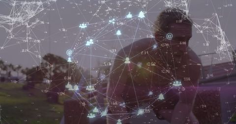 Digital Connectivity Overlays on Resting Athlete