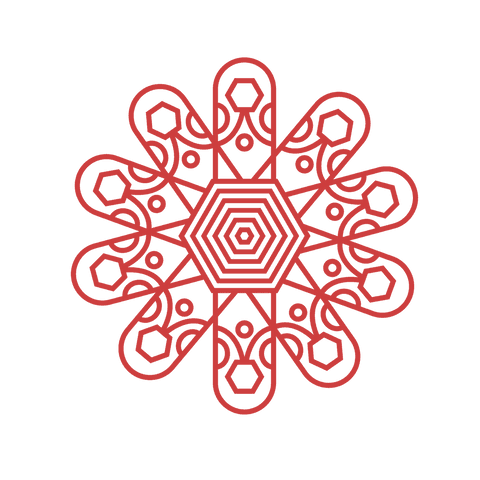 Intricate Red Abstract Pattern with Geometric Floral Design on Transparent Background - Download Free Stock Videos Pikwizard.com